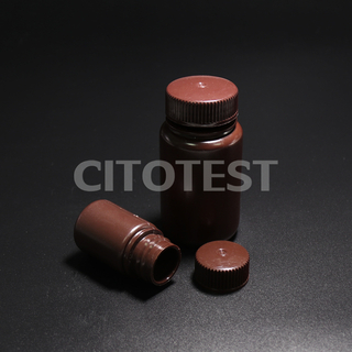 Wide-mouth Round Bottle, HDPE Material, Amber Color